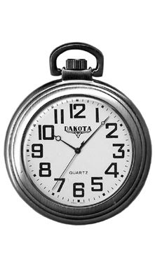 Dakota 31539 Antique Pocket Watch 5 yr Warranty White