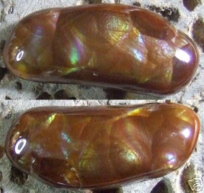 107 Deer Creek Fire Agate Freeform Cab Golden Color