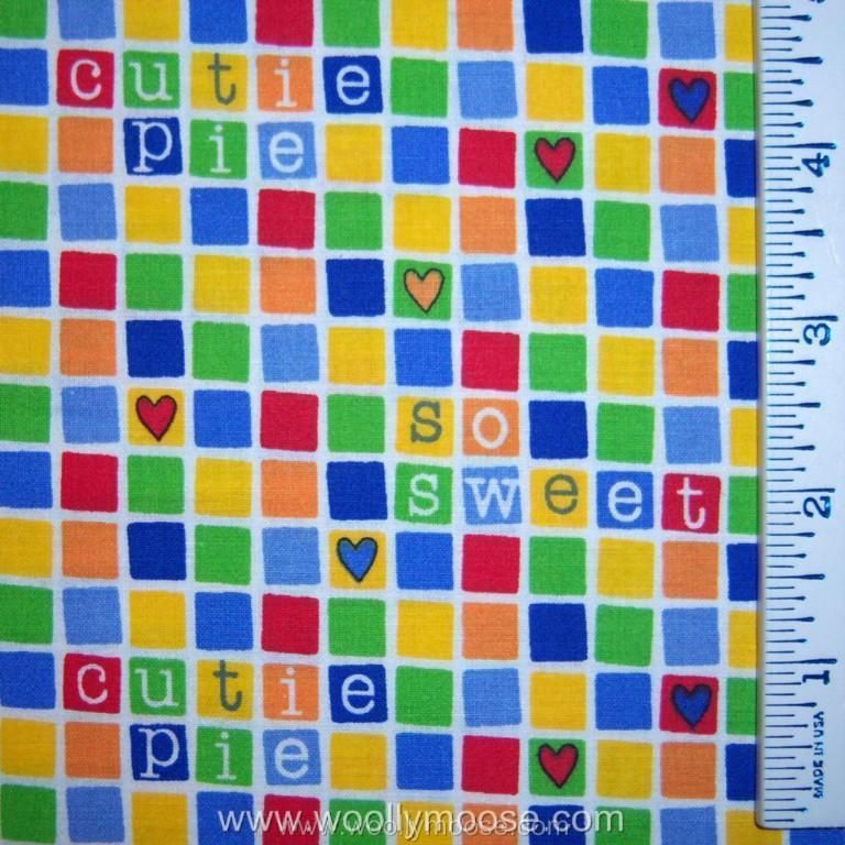 Half Yard Lil Ones Dena Designs Primary Color Blocks Words Quilting