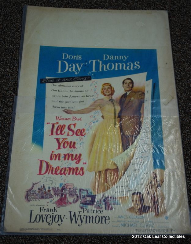  See You in My Dreams 14 x 22 Window Card Doris Day Danny Thomas