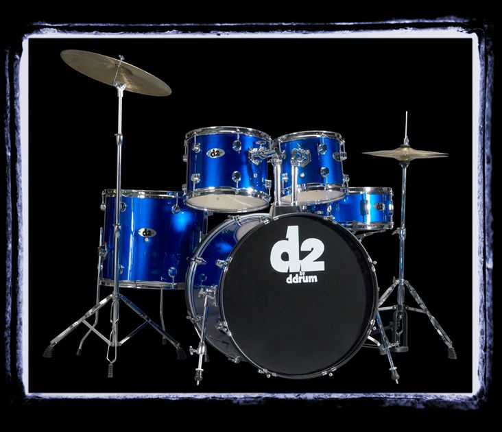 New Ddrum D2 Police Blue Complete Drum Kit with Cymbals