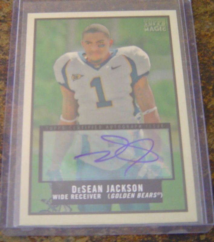 DESEAN JACKSON AUTO 2009 TOPPS MAGIC EAGLES