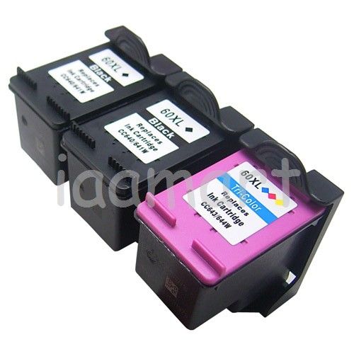 3pk refilled Ink For HP 60XL 60 XL Printer Deskjet F4273 F4480