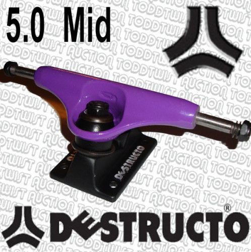 Destructo Bam Margera Skateboard Trucks 5 0 Mid PUR