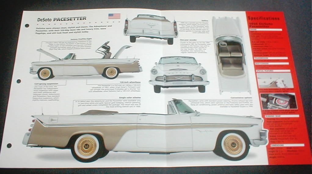 1956 DeSoto Pacesetter Convertible Unique Imp Brochure