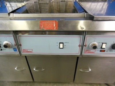 PITCO FRIALATOR DUAL DEEP FRYER FAT FRIER W/ PUMP FILTER / SERVICE BAY