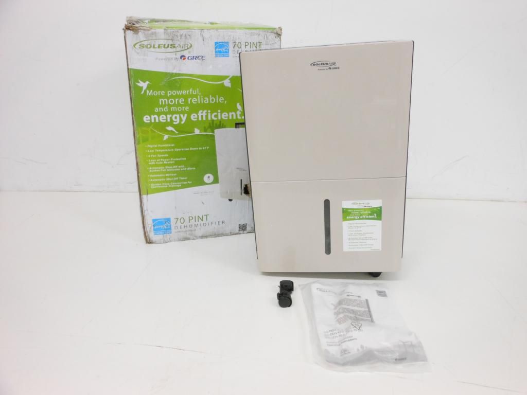 Soleusair Energy Star 70 Pint Dehumidifier with Straight Bucket DP2 70