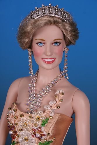 Sterling Gold Princess Diana Doll Franklin Mint Anita