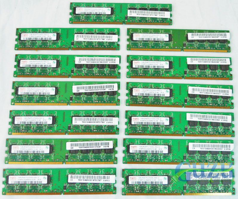  of 13 x 1GB Hynix Desktop Memory PC2 5300U 555 DDR2 Ram HYMP512U64BP8