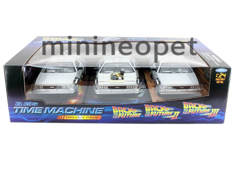  The Future Time Machine DeLorean 1 24 Part 1 2 3 Trilogy Pack