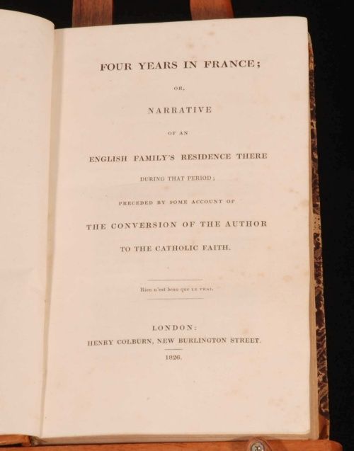 1826 Four Years in France Catholicism Henry Digby Beste