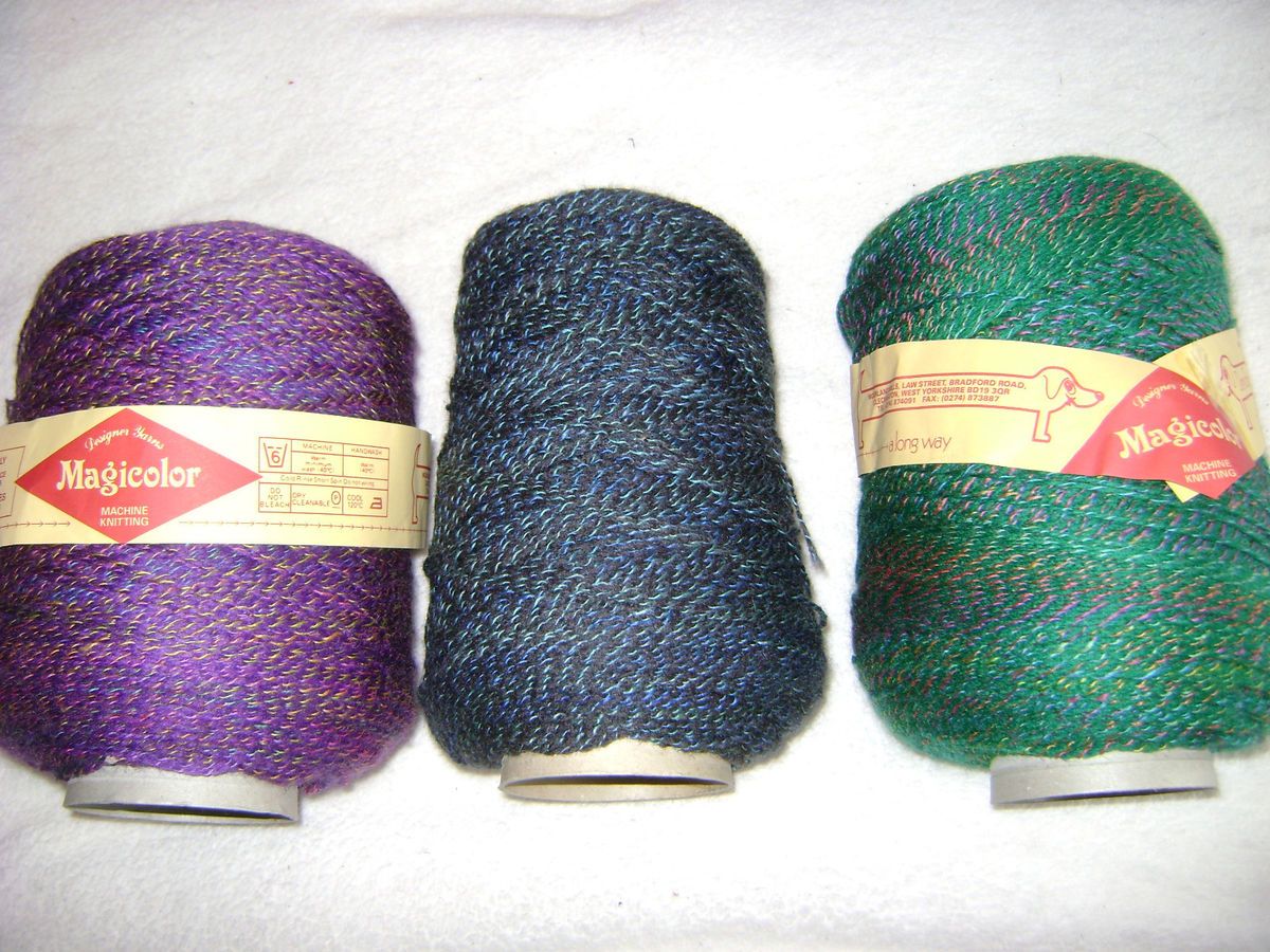 DENYS BRUNTON YARN LOT ACRYLIC MAGICOLOR MACHINE KNITTING WEAVING YARN