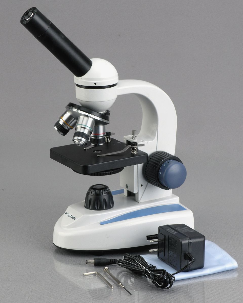  Biology Science Metal Glass Student Microscope +2MP USB Digital Camera