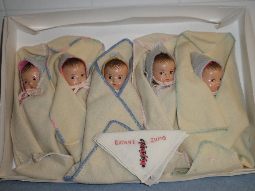 Dionne Quintuplet Dolls RARE Set Complete