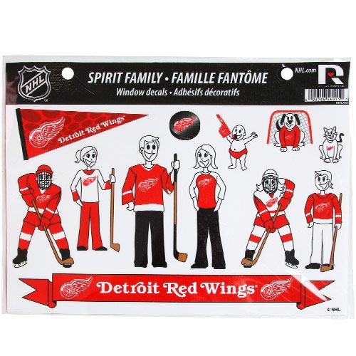 click an image to enlarge detroit red wings family decals sheet family