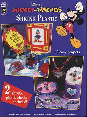 Crafts Disneys Mickey Friends Shrink Plastic 12 Projects Backpack Tag