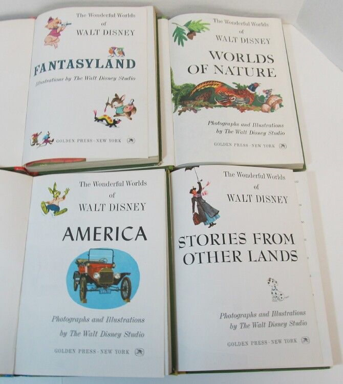  THE WONDERFUL WORLDS OF WALT DISNEY Golden Press HC Nature FANTASYLAND