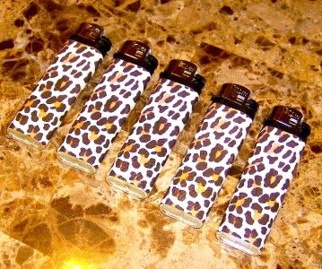 Lot of 5 Cheetah Print Disposable Lighters Only 2 Sets