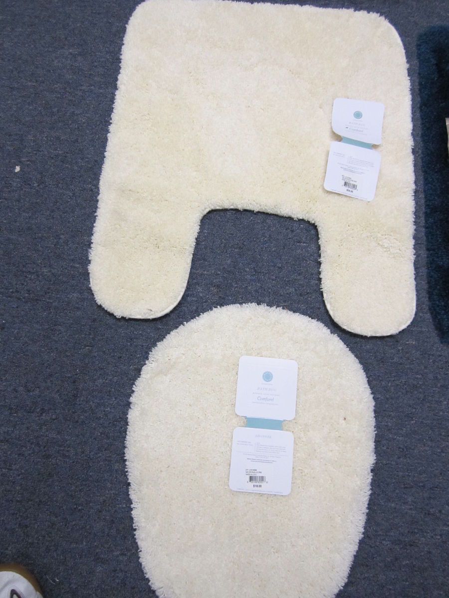 MARTHA STEWART 2 PIECE BATH RUG SET BRAND NEW IVORY BRAND NEW