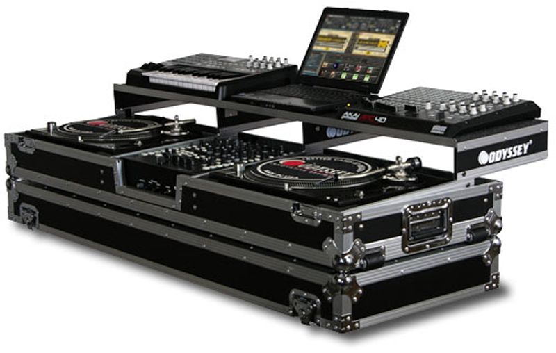  FZGSPDJ12W NEW 12 MIXER & 2 TURNTABLES REMIXER GLIDE STYLE DJ COFFIN