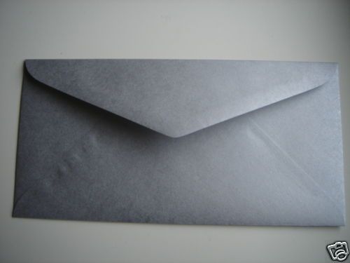  Sale 50 x DL Silver Metallic Envelope