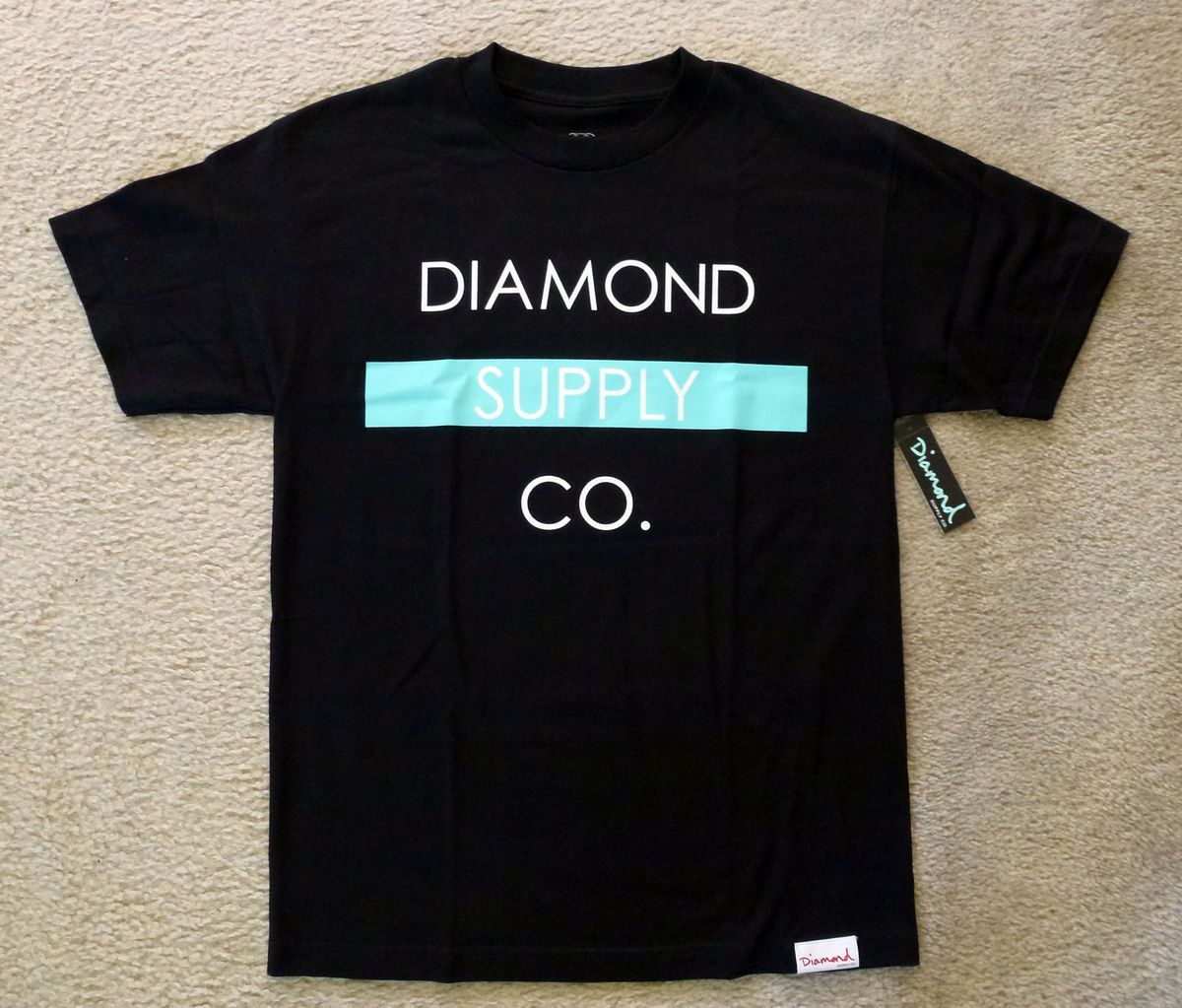  Diamond Supply Co Bar Logo Black T Shirt