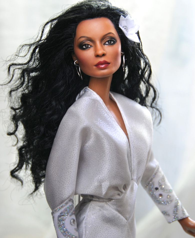 OOAK 11 1/2 inch Mattel doll art repaint DIANA ROSS by Noel Cruz