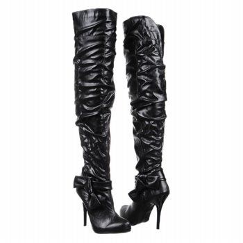 Diba Wow Za Thigh High Over the Knee Boots 6M Black Womens Shoe