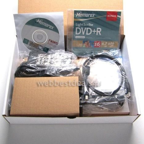 Memorex 20x DVD±RW DL USB 2.0 External Drive w/LightScribe & Software