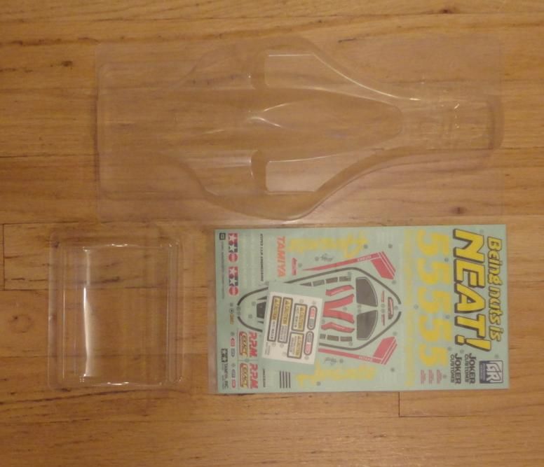 New Tamiya Avante 2011 Replacemnet Clear Body with Wing Sticker Decal