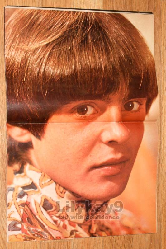  DAVY JONES CENTERFOLD The Monkees MICKY DOLENZ SHIRTLESS Raiders 1968