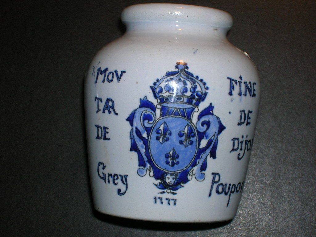 DIGOIN & SARREGUEMINES 1777 FINE DE DIJON POUPON MUSTARD POT