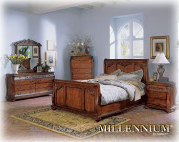 ASHLEY QUEEN SLEIGH BEDROOM SET CHATEAU FRONTENAC