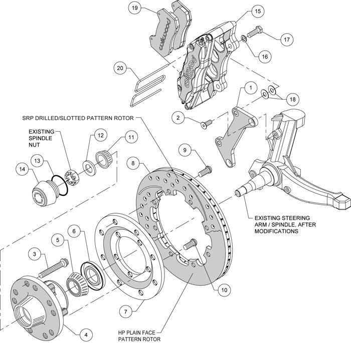  Brake Kit Front 80 87 GM G Body 12 Drilled Rotors 6 Piston Red