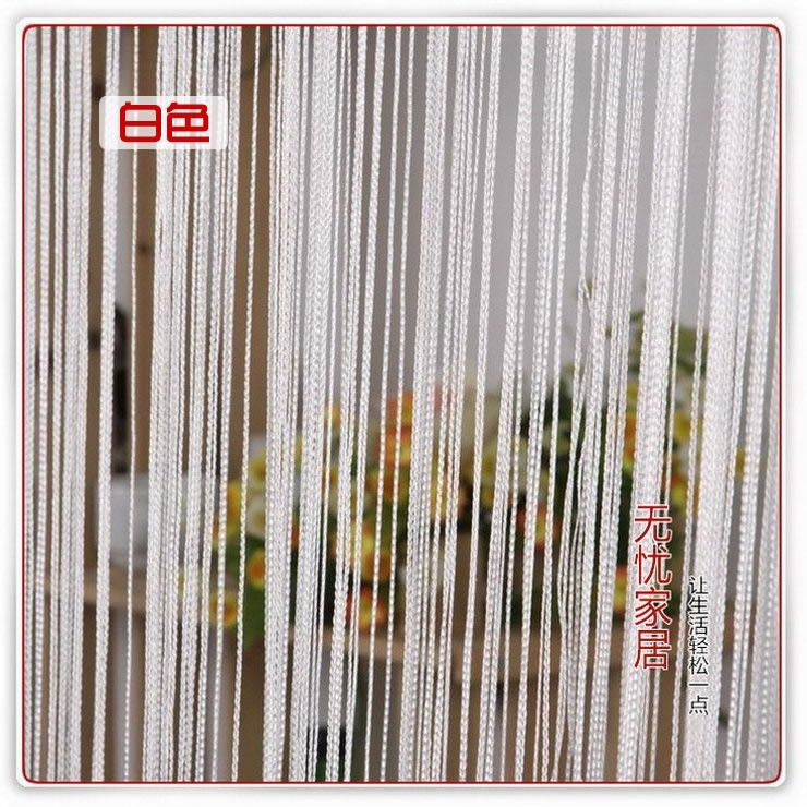 Romantic Curtain Drape Door Panel White Line WX1908