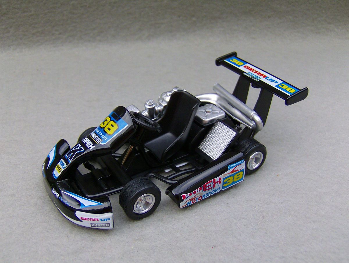  Turbo Go Kart Racing Ed Diecast Model Black 1 18