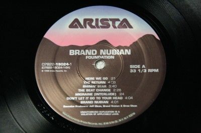 BRAND NUBIAN / FOUNDATION / US ORIGINAL GATEFOLD COVER 2LP / GRAND