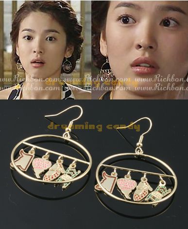 Korean Drama Tv Full House Song Hye Kyo Hanger Earrings On Popscreen
