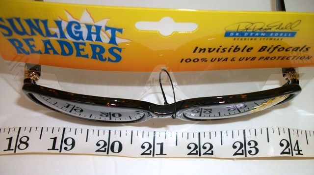 Dr Dean Edell Sunlight Readers Invisible Bifocal Sunglasses Reading