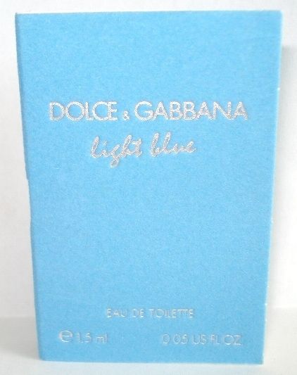 Dolce Gabbana Light Blue Womens Perfume Travel Sample 1 5 ml NEW