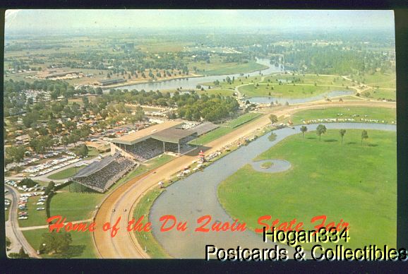Aerial Du Quoin State Fair Race Track Illinois Postcard