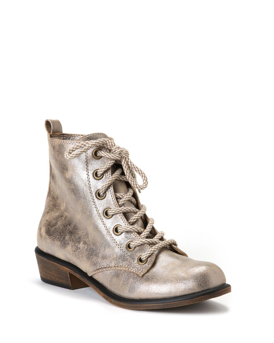 Dirty Laundry Preview Metallic Combat Booties