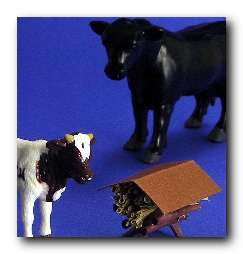 Model Scenery Forest Feeding Station for Deer Cattle