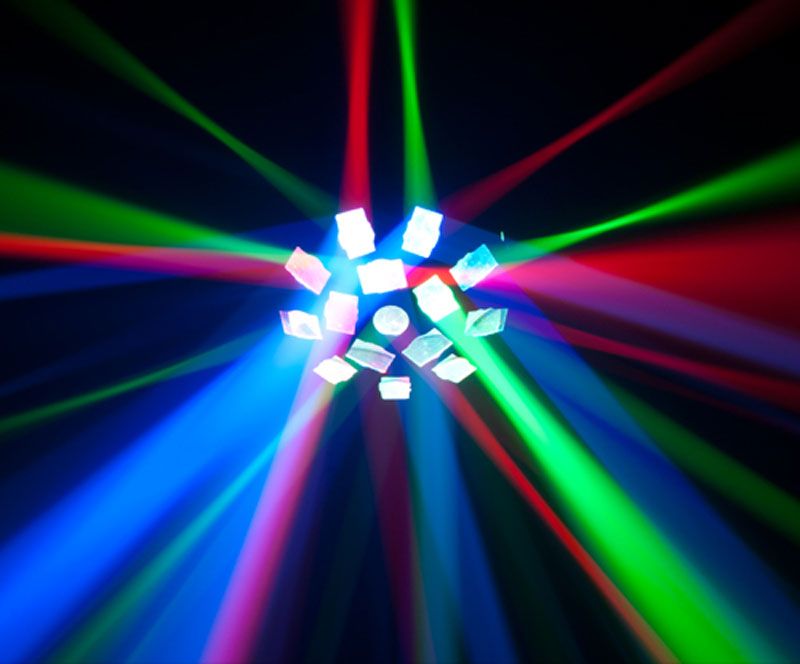  LED Pro DJ Sound Activated Multi Color Beam Floor Effect Light