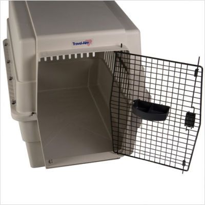 Kennel Aire Large Travel Aire Plastic Dog Kennel in Almond TA 36A