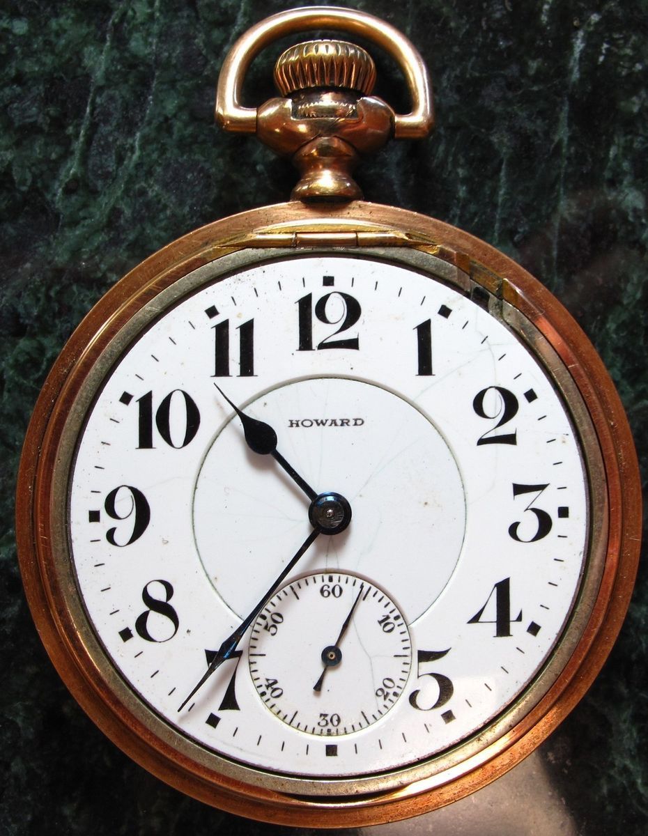 Howard 21J 10 Series Size 16 Pocketwatch Original Case Running Well