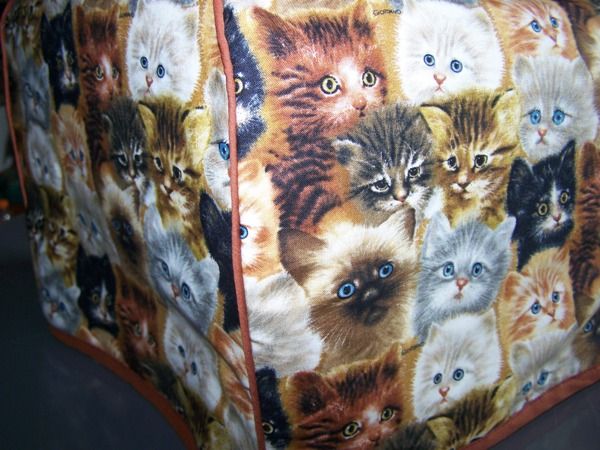 Kitten Faces Cats Quilted Fabric Cover 2 Slice Toaster