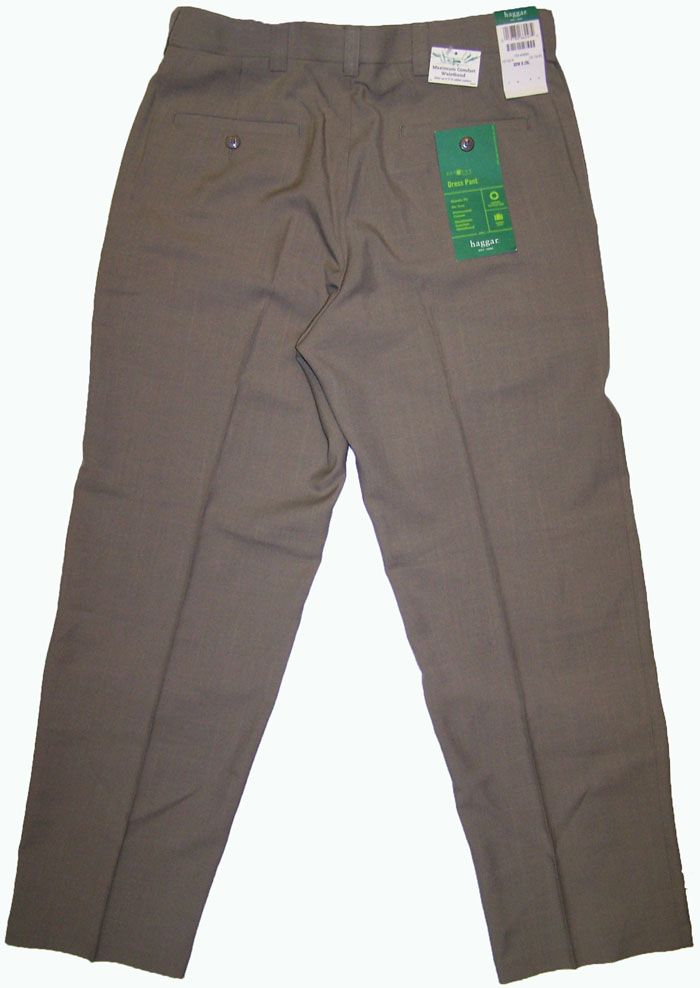 Mens Haggar Repreve Dress Pants w/ Maximum Comfort Waistband  Taupe