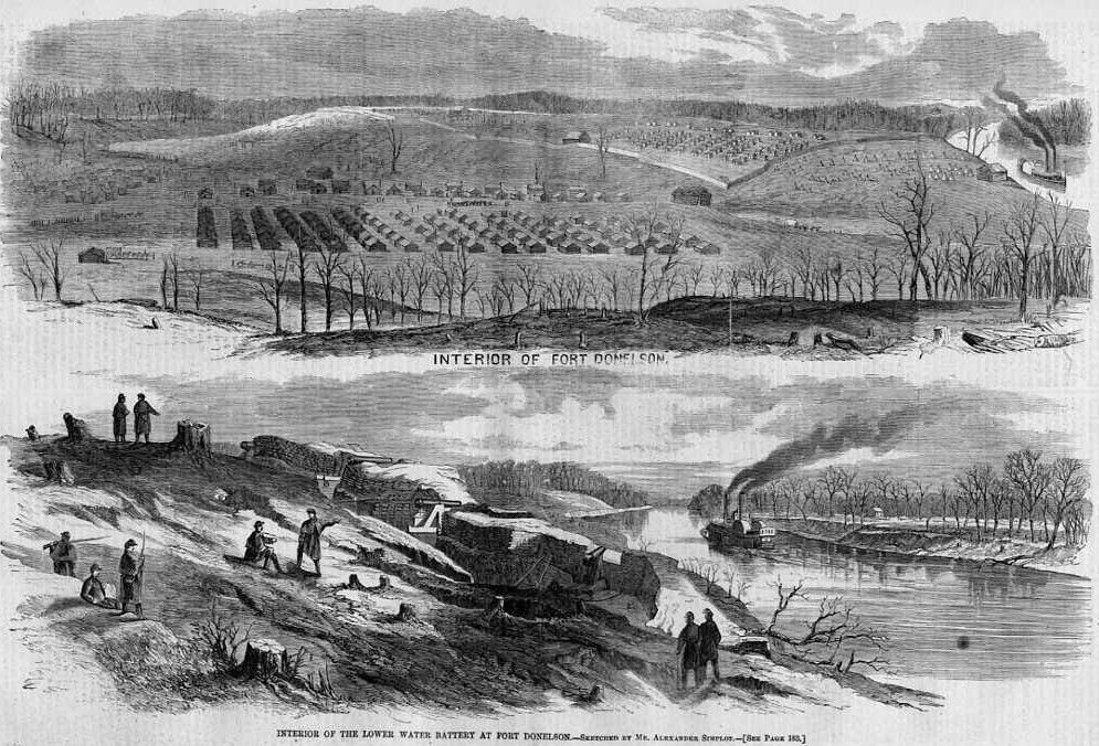  interior of the lower water battery at fort donelson published in