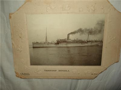 WW1 Photograph of Troopship Dongola by J.W.Oakley